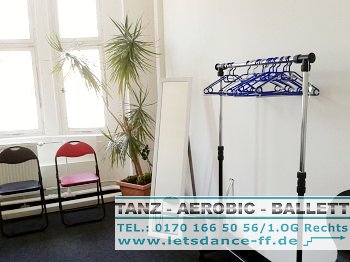 Umkleideraum des Studios bei Lets dance!